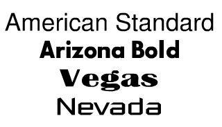 block of different font examples