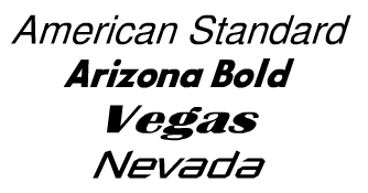 block of different font examples: italic
