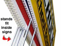 picture of the coroplast corrugated plastic sign material