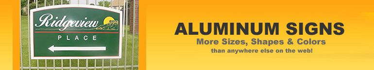 Custom Aluminum Metal Signs