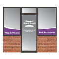 Picture of vinyl decals on a storefront window