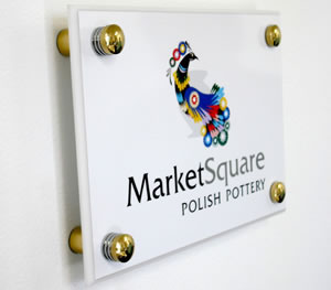 picture of a clear acrylic plastic business sign