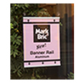 Picture of a hanging vinyl banner rail