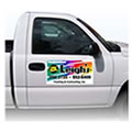 Picture of a vehicle with a magnetic sign
