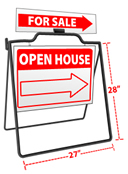 Swing Sidewalk Sign With Rider And Side Pennant Holder