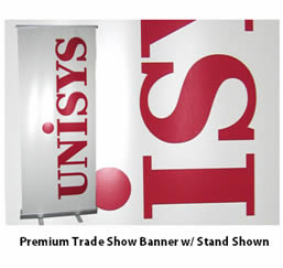 Trade show vinyl banner.