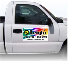 Draw immediate attention to your business with a full-color, car door Magnetic Sign