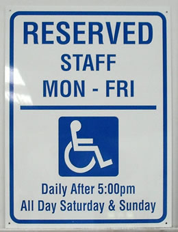 Metal Signs - Handicap Sign